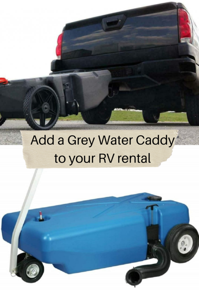 Add a grey water caddy to your RV rental